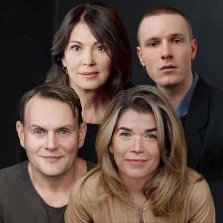 Iris Berben, Anke Engelke, Louis Hofmann und Devid Striesow 